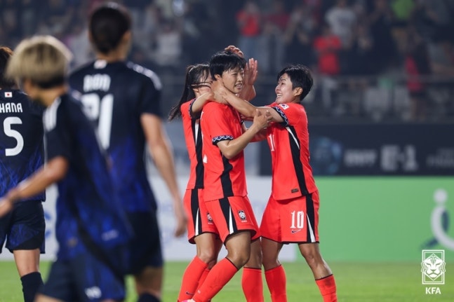 한국 여자 축구, 아시아 최강 일본과 무승부